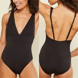 Andie Swim Black Sardinia One Piece Swimsuit Size Small TALL ST NEW
